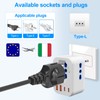 Adapter Italy Socket, 7 in 1 Travel Adapter Italy with