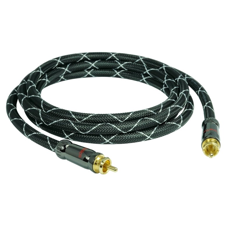 7.5m SunshineTronic Blackline Subwoofer Cable + Subwoofer Y Adapter