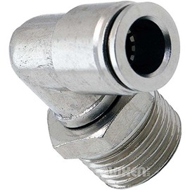 Vixen Air 1/2" NPT Male to Push to Connect (PTC) for 3/8" OD Hose Swivel Elbow VXA2123