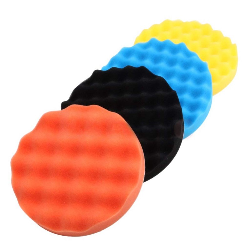 LANCHEN 4Pcs 5 inch (125mm) Buffing Polishing Sponge Pad Kit
