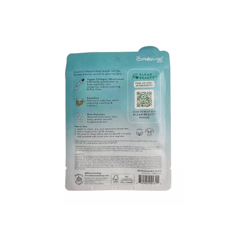 THE CRÈME SHOP Klean Beauty™ Sheet Mask - 5 Pack