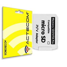 ACTECOM Adapter Micro SD Card Compatible with Sony PS Vita 1000 2000 SD2VITA Pro Memory Version V6 Sd2Vita PSVita
