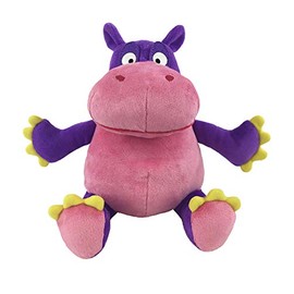 MerryMakers The Hiccupotamus Soft Plush Hippopotamus Stuffed Animal Toy, 9-Inch, from Aaron Zenz's The Hiccupotamus Book, Purple