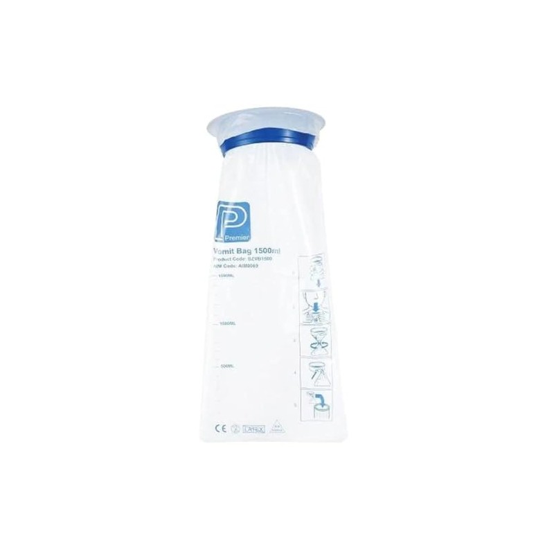 Vomit Bags 1.5L Sick Barf Puke Spew Bag Travel Car
