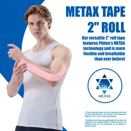 phiten Metax Tape, Metallic Pink, 1.6 x 15.7 ft (5.0 x 4.5 m)