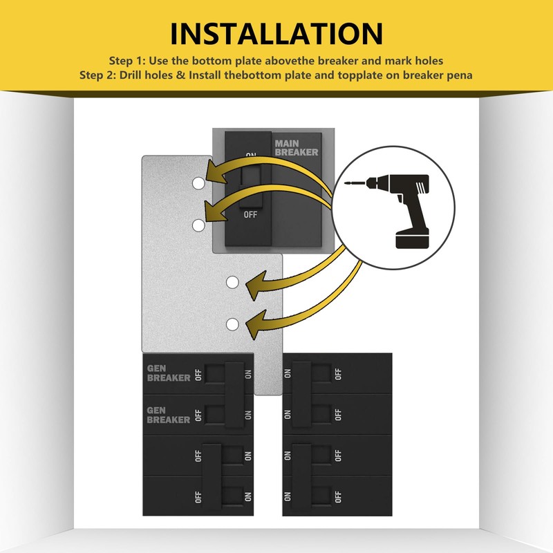 Generator Interlock Kit Compatible with Eaton or Cutler Hammer Vertical