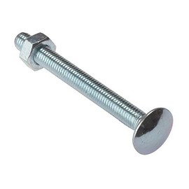 Carriage Bolt & Nut ZP M8 x 130mm Bag 10