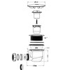 euroharry Drain Fitting with Odour Trap for Shower Trays with