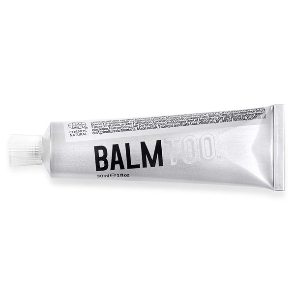 Hurraw! Unscented Balmtoo: A Squeezable True Balm. Certified Vegan & Cruelty Free. Natural, Organic, Non-GMO. Absorbs quickly. Anywhere application: face, fingers, neck, toes. 30ml/1fl oz