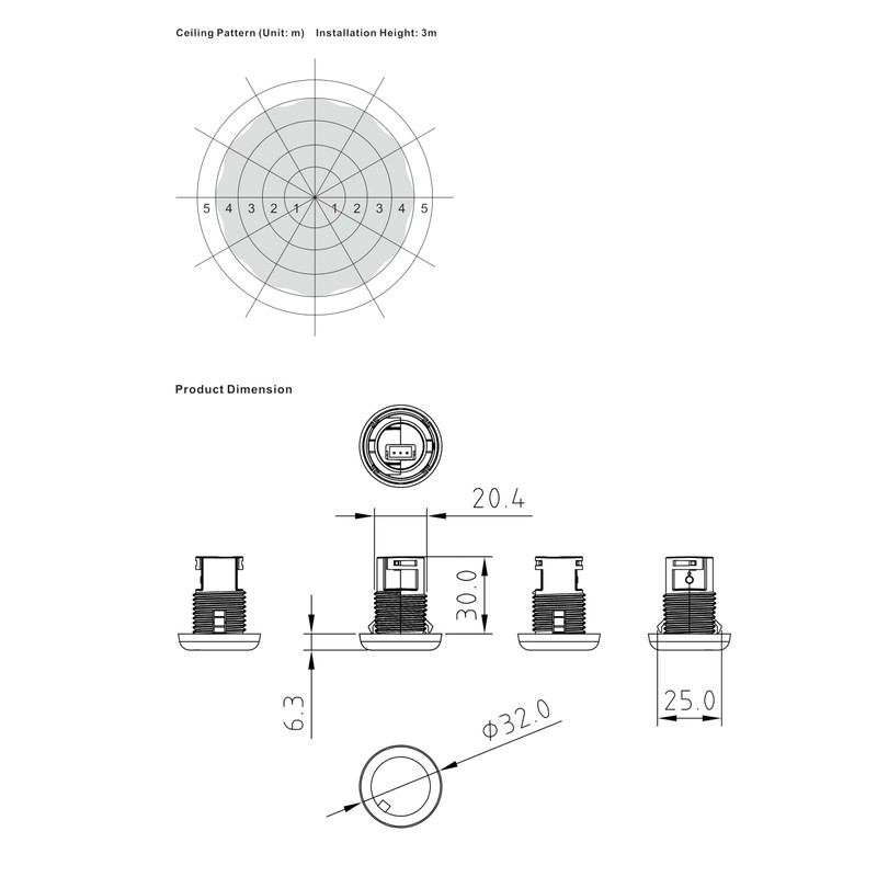 Sunricher | Casambi Wireless Fixture Mounted Microwave Sensor + Light