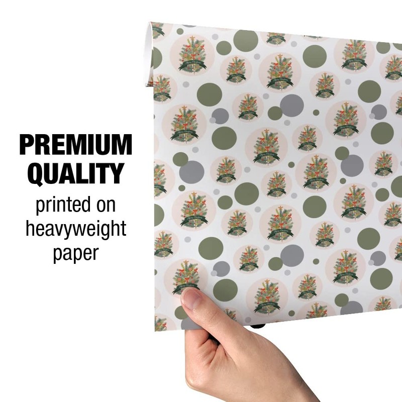 GRAPHICS & MORE Merry Christmas Decorated Pine Tree Gift Wrap