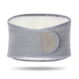 Offtrte Winter Thickened Waist Support Made of Thermal Natural Wool, Waist Warmer, Lumbar Support Belt, Cozy Warm Tummy Protection for Women and Men [1 Piece] (XL, Grey)