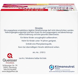 Doppelherz Iron Femin Direct with Vitamin C + B6 + B12 + Folic Acid - 14 mg Iron for the Normal Formation of Red Blood Cells - 60 Portions of Micro Pellets