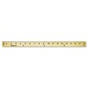 Westcott® Wood Yardstick, Hanging Holes and Metal Ends, 36", Clear