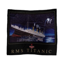 Titanic Sinking Stern View - Furry Couch Travel Blanket - Ultra Cozy Fleece - Super Plush Full Size - Maritime Art by Richard De Rosset - 60" x 80"