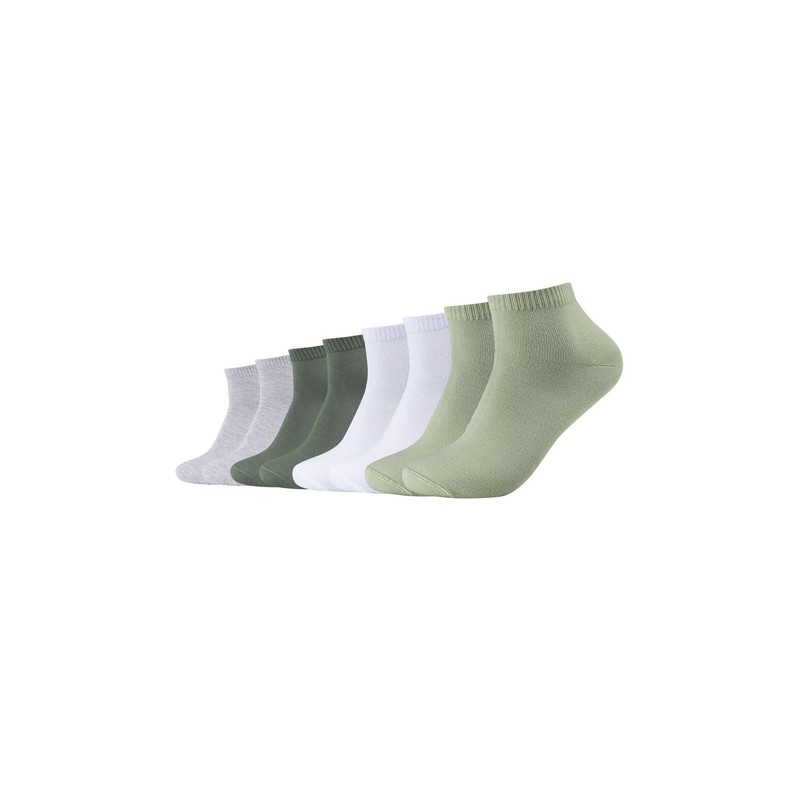 s.Oliver Unisex Short Socks Pack of 8, White Mouliné Mix
