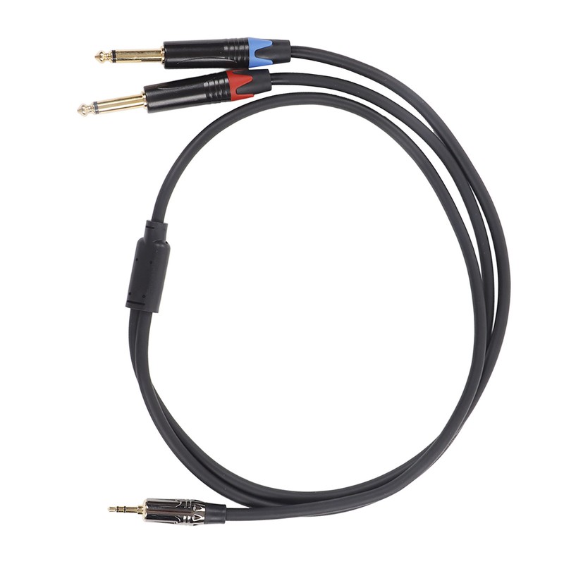 3.5mm 1/8 Inch Male to Dual 6.35mm 1/4 Inch TS