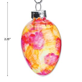 Lillian Vernon Stained Glass Egg Blown Glass Easter Ornaments - Handcrafted Hanging Tree Decorations, Stained Glass Easter Egg Holiday & Party Decor, 2 in, Assorted, 12-Piece Set