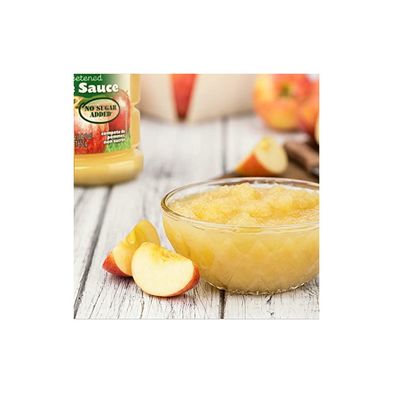 Gefen Unsweetened Apple Sauce, 23oz (2 Pack) No Sugar Added