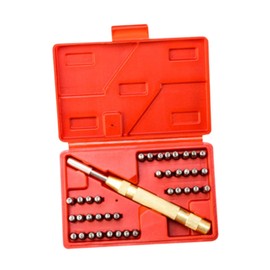Baoblaze Number and Letter Punch Set Auto Punching Tool Metal Stamping Kit Alphabet Letter Number Stamps Kit for Metal Wood PU Leather