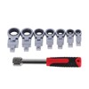lvifloae 8Pcs Ratchet Wrench 180° Flex Head Alloy Steel Tool
