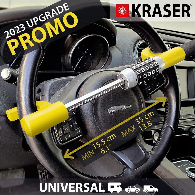 KRASER KR940B Heavy Duty Steering Wheel Lock Keyless Combination Code,