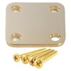 Guitar neck joint plate 46.6mm x 50mm in gold including