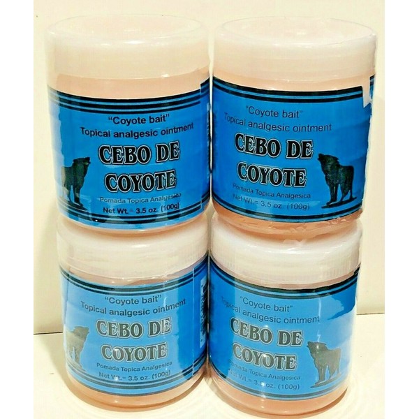 CEBO DE COYOTE /  Bait TOPICAL Analgesic Ointment Muscle Pain Reliever 4 pack