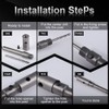 KATUR 40mm Concrete Hole Saw Round Handle SDS Plus Shank,