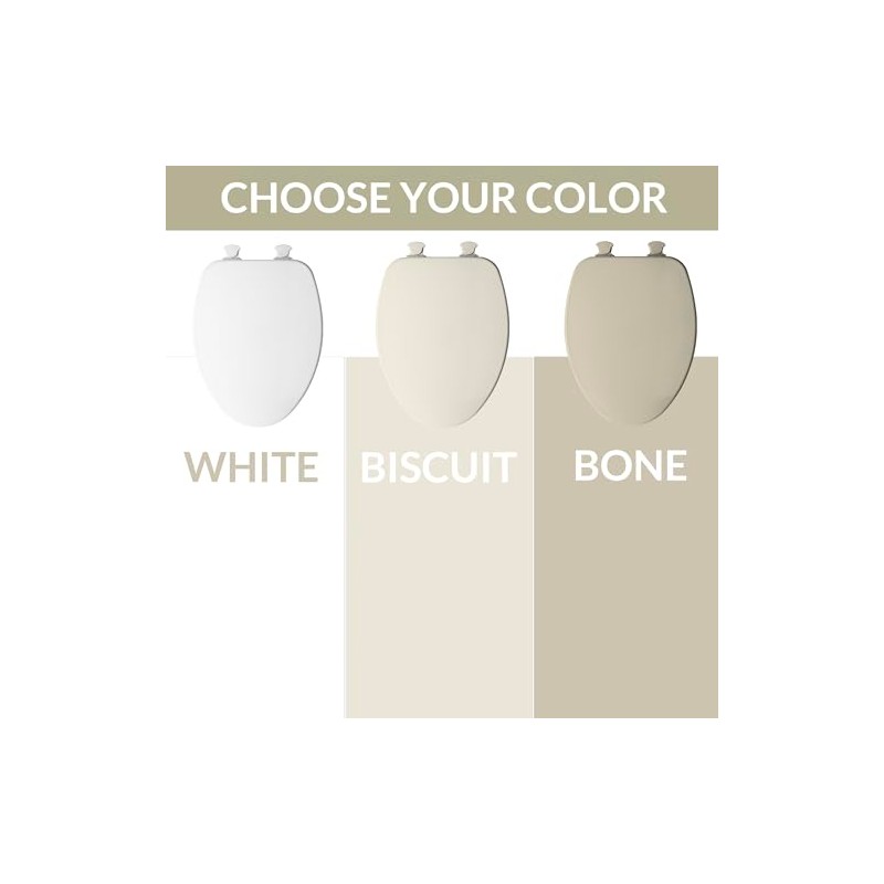 CHURCH Toilet Seat, Easy Clean Hinges Release for Deep Cleans,