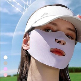 Summer UV Protection Golf Face Mask Sun Protection White 3ea
