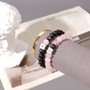 FLYEMMET Couple Bracelets for Women Men Distance Matching Relationship 8mm