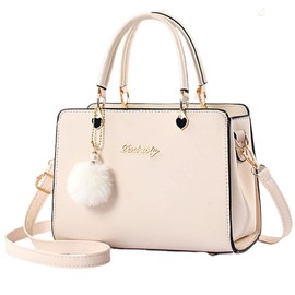 SHARE ITEMS Women's Handbag, Crossbody Bag, Shoulder Bag, Everyday Use, 2-Way Durable, Adult, Cute, Bag, PU Leather, white