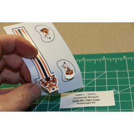 OPI 1966 Prototype #2 Cincinnati Bengals *DECAL SHEET ONLY* Football Gumball Helmets