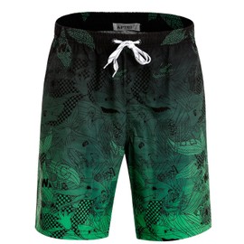 APTRO Men's Swim Trunks Quick Dry Bathing Suit Swim Shorts HW023 Green S