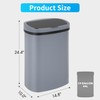 BestOffice Trash Can Broken-Resistant Plastic Touch Free High-Capacity Garbage Can