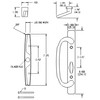 FPL Replacement Sliding Door Handle with Non-Keyed Pull - Offset