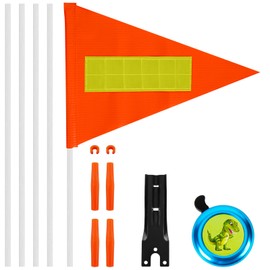 SUPRBIRD Safety Flag Children's Bicycle Bell, Children's Bicycle Flag for Children, Reflective Bicycle Bunting, Children's Bicycle Flag, Bicycle Accessories, Children, Bicycle Flag, Warning Sign