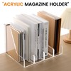 HeZone Acrylic Magazine Rack File Holder Desk Organizers and Storage