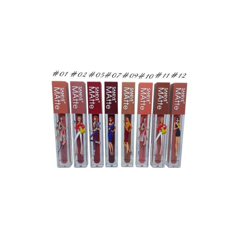 Set 8 Labiales Mate Líquidos Color Elegante Intenso Profundo