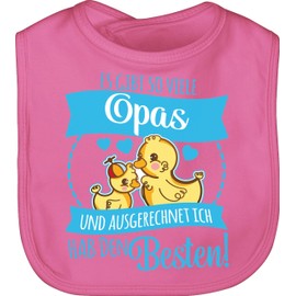 Shirtracer - Baby Bib - Sayings - There are so many grandpas - light blue, 3 Pink