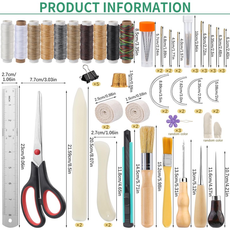 65 Pcs Book Binding Kits Book Binding Materials Bone Folder
