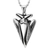 COOLSTEELANDBEYOND Stainless Steel Vintage Textured Fighter Plane Arrow Pendant Men's Necklace with 75 cm Steel Ball Chain, Stainless steel, metal, steel, Non-applicable