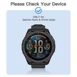 OVERSTEP Case Cover Compatible with Garmin Fenix 8 47mm Solar, Anti Drop Replacement Bumper Cases Smart Watch Accessories