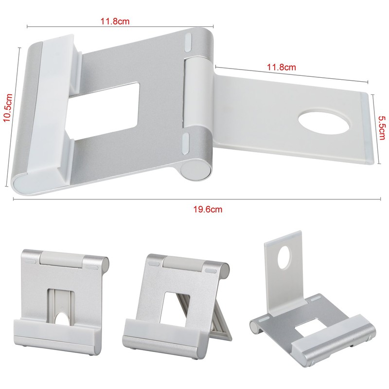 TRIXES Universal Aluminium Tablet Stand Foldable Adjustable iPhones iPads Android