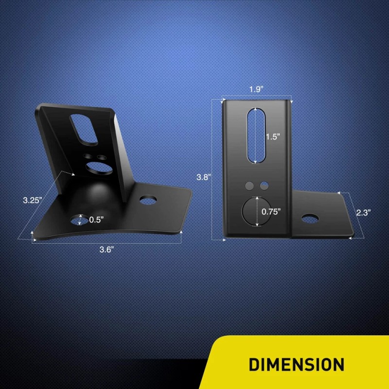 US AUTO LIGHT A-pillar Mount Brackets For LED Work Light