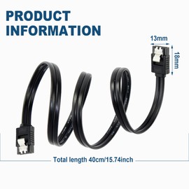 3 Pack SATA Cable SSD for CD Driver, SATA HDD, SSD, CD Writer(Black)