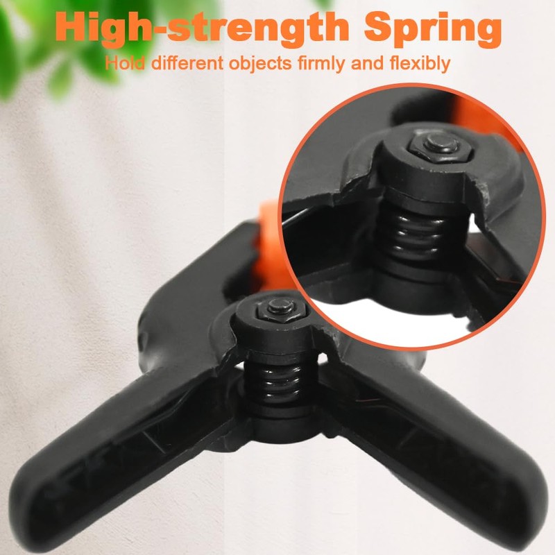 Ram® Pack of 10 Plastic Spring Grip Clamps Heavy Duty