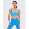 CRZ YOGA Strappy V Neck Sports Bras for Women -