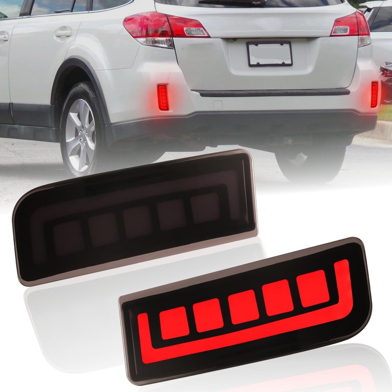 Vektoris 1Pair LED Rear Bumper Reflector Light for Subaru Outback